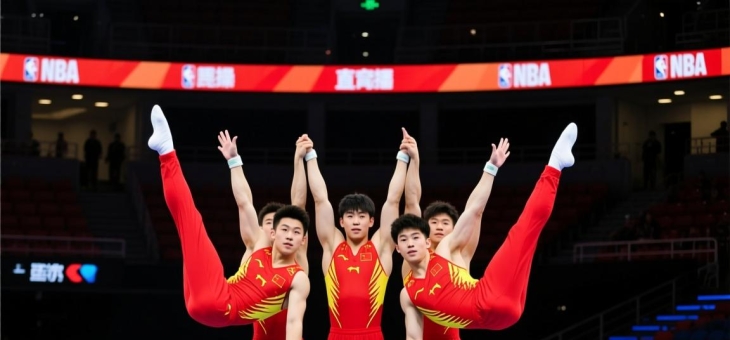 体操男团自由操 中国选手表现抢眼